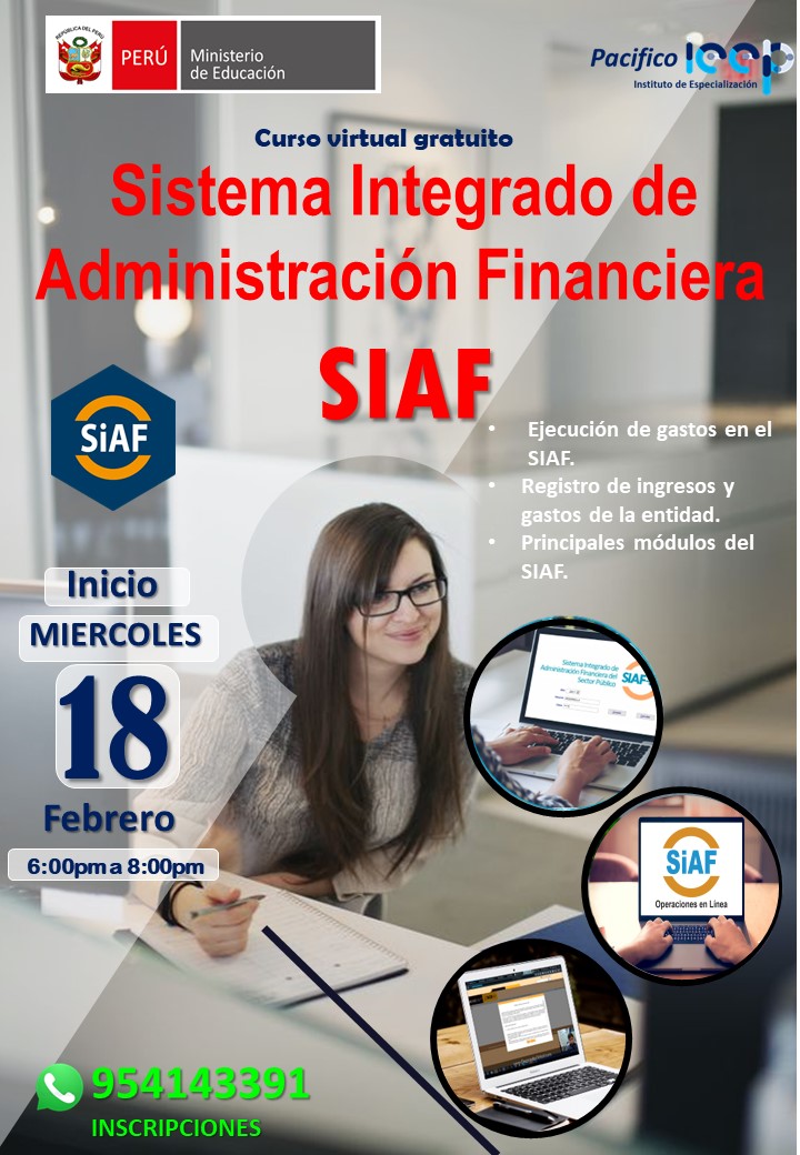 CURSO SISTEMA INTEGRADO DE ADMINISTRACION DE FINANZAS- SIAF