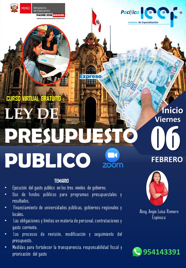 CURSO ANALISIS DE LA LEY DE PRESUPUESTO PUBLICO